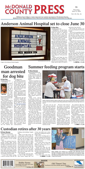 Cover of McDonald County Press