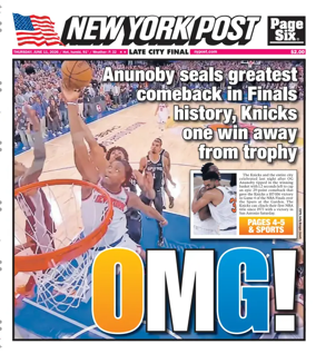 Cover of New York Post