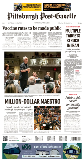 Cover of Pittsburgh Post-Gazette