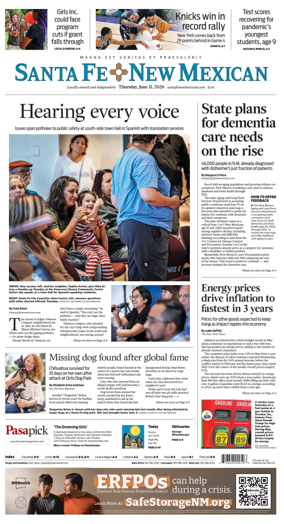 Cover of Santa Fe New Mexican