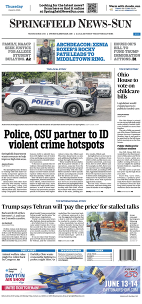 Cover of Springfield News-Sun