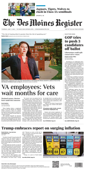 Cover of The Des Moines Register