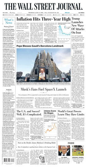 Cover of The Wall Street Journal