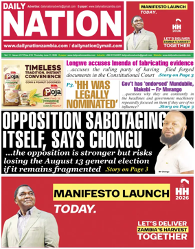 Cover of Daily Nation Newspaper