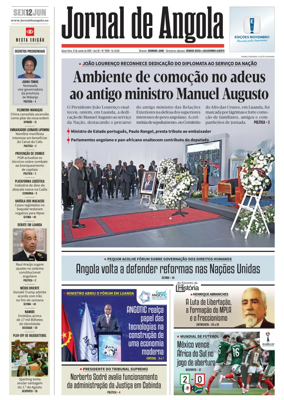 Cover of Jornal de Angola