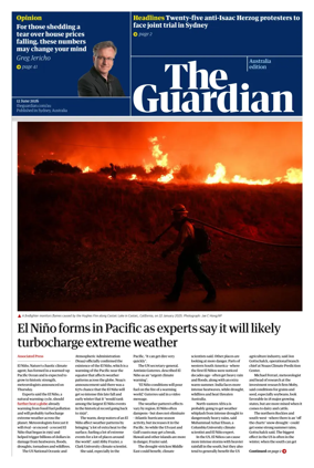 Cover of The Guardian Australia