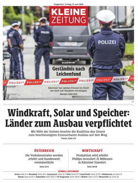 Cover of Kleine Zeitung Kaernten