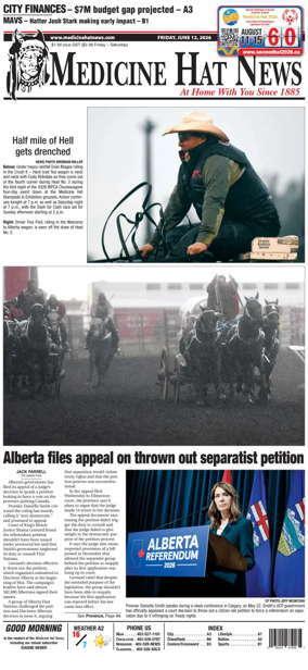 Cover of Medicine Hat News