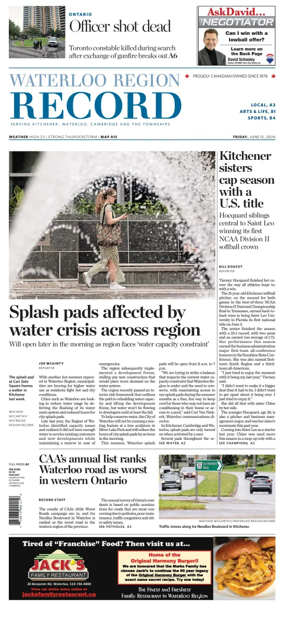 Cover of Waterloo Region Record