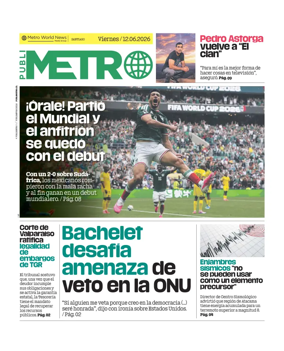 Cover of Publimetro Chile