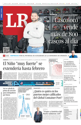 Cover of La Republica (Colombia)
