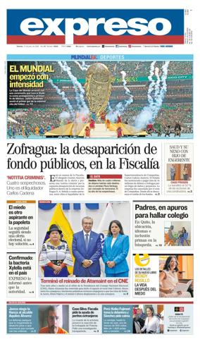 Cover of Diario Expreso