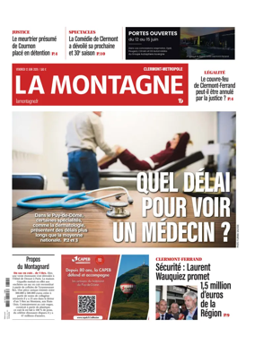 Cover of La Montagne (Clermont-Metropole)