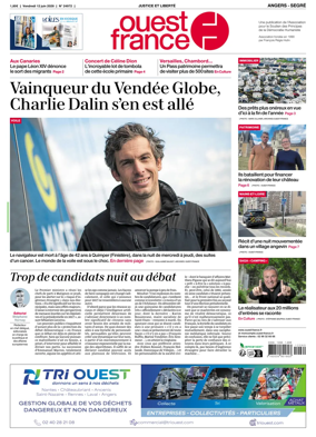Cover of Ouest France (Angers / Segre)