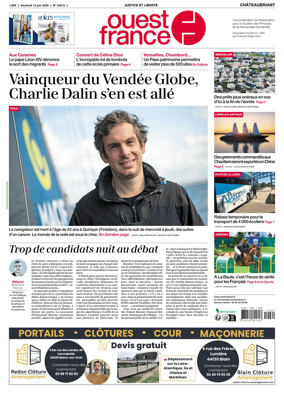 Cover of Ouest France (Chateaubriant)