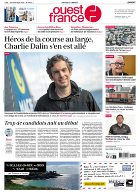 Cover of Ouest France (Lorient)