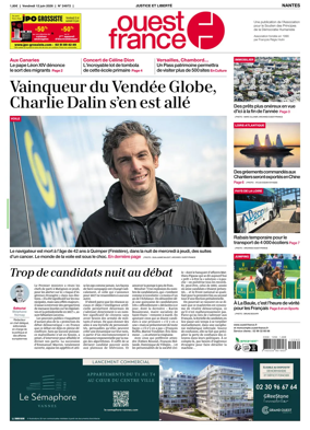 Cover of Ouest France (Nantes)