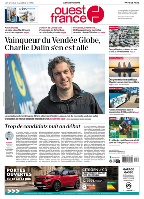 Cover of Ouest France (Pornic / Pays de Retz)