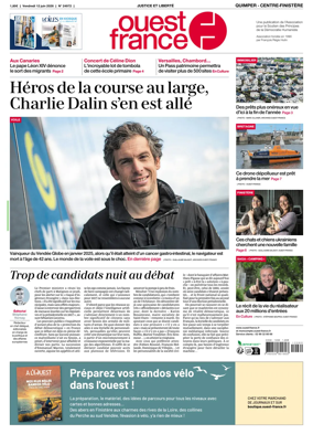 Cover of Ouest-France (Quimper Centre-Finistere)