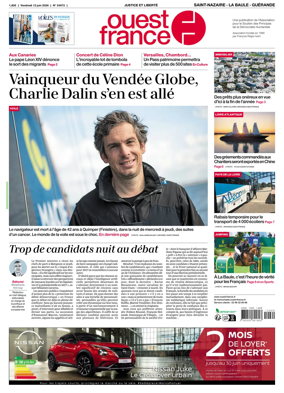 Cover of Ouest France (Saint-Nazaire La Baule Guerande)