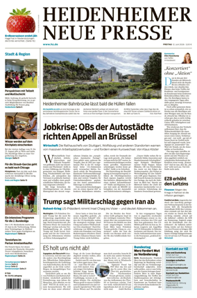 Cover of Heidenheimer Neue Presse