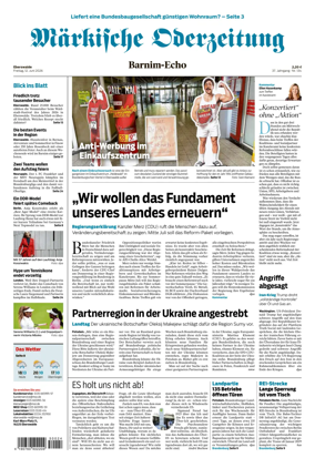 Cover of Markische Oderzeitung Eberswalde