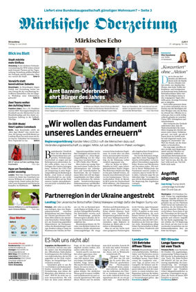 Cover of Markische Oderzeitung Strausberg