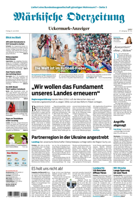 Cover of Markische Oderzeitung Uckermarkanzeiger