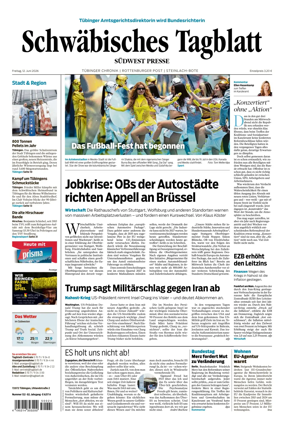 Cover of Schwabisches Tagblatt - Tubinger Chronik