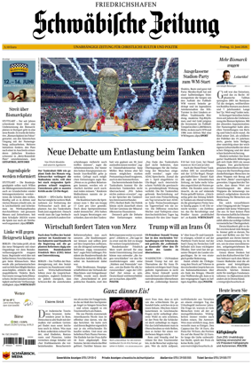 Cover of Schwabische Zeitung (Friedrichshafen)