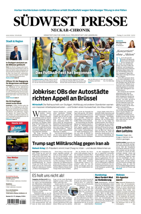 Cover of SUDWEST PRESSE - Neckar-Chronik