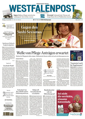 Cover of Westfalenpost (Bad Berleburg Wittgenstein)