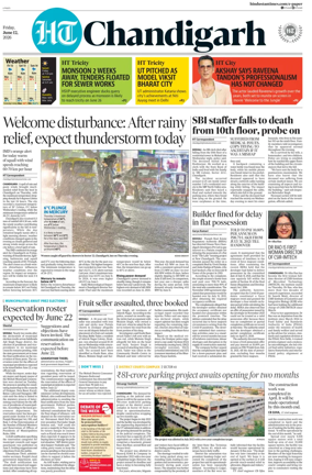 Cover of Hindustan Times (Chandigarh) - Live