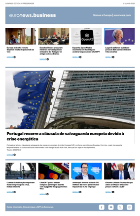 Cover of Euronews Business (Portuguese)