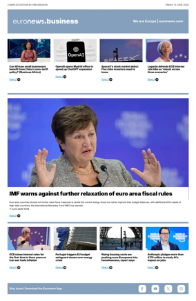 Cover of Euronews Business