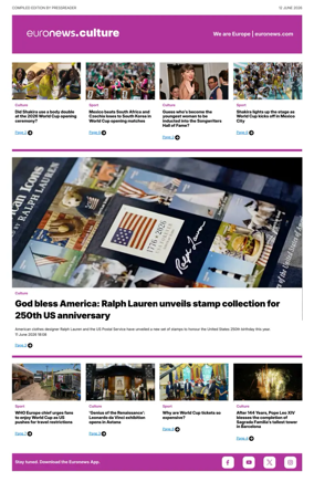 Cover of Euronews Culture and Sport Compiled Edition