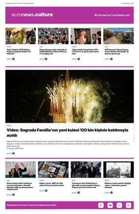 Cover of Euronews Culture and Sport (Turkish) Compiled Edition