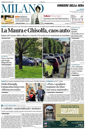 Cover of Corriere della Sera (Milano)