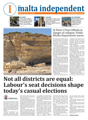 Cover of Malta Independent