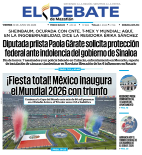 Cover of El Debate de Mazatlan