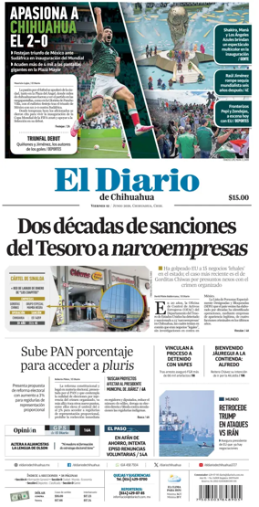 Cover of El Diario de Chihuahua