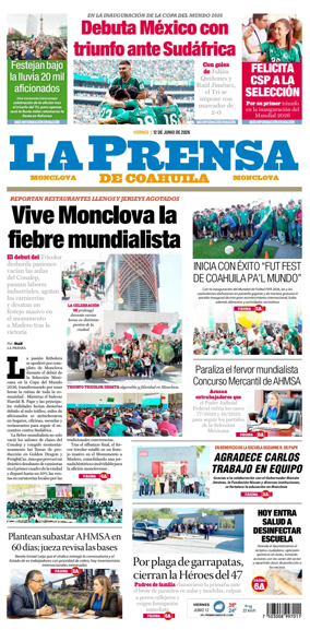 Cover of La Prensa de Coahuila
