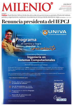 Cover of Milenio Jalisco