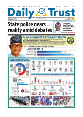 Cover of Daily Trust