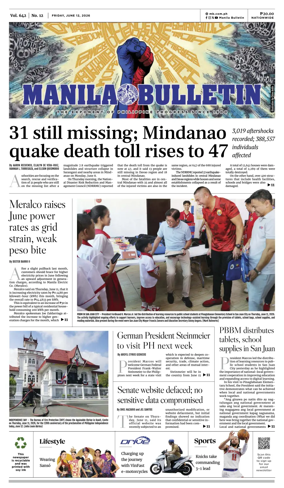 Cover of Manila Bulletin