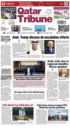 Cover of Qatar Tribune