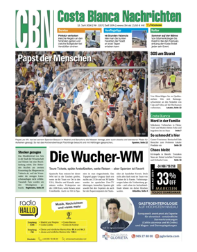 Cover of Costa Blanca Nachrichten