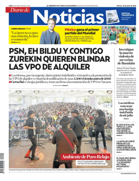 Cover of Diario de Noticias (Spain)