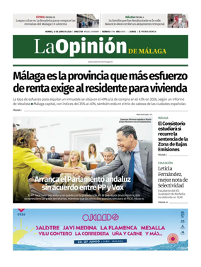 Cover of La Opinion de Malaga