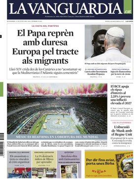 Cover of La Vanguardia (Catalonia - 1st edition)